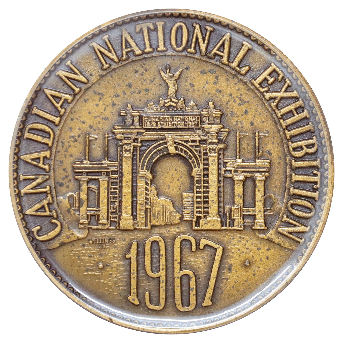 1967 Toronto, ON, Canadian National Exhibition Official Medallion in Booklet (light wear)