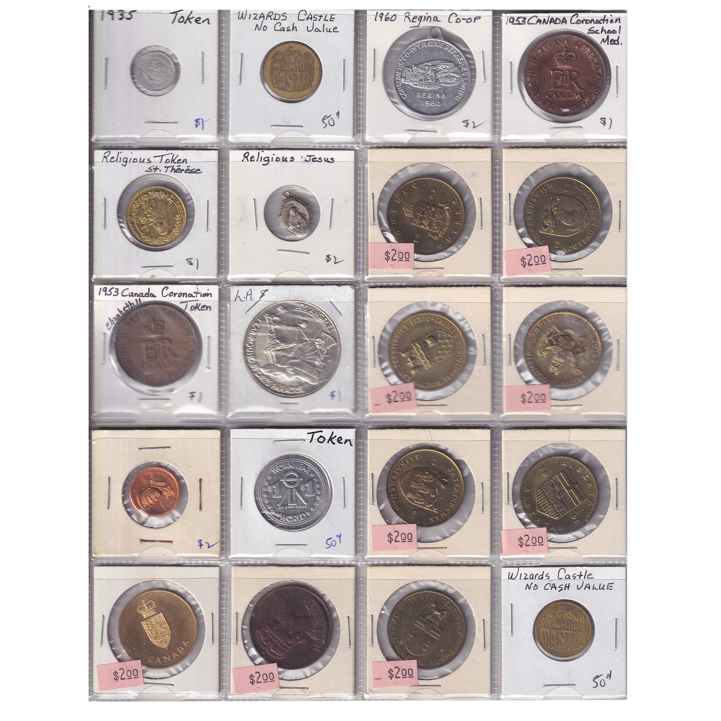 Group Lot of 60x Tokens - Commemorative, Arcade, Religious, Phone, and More! 60pcs