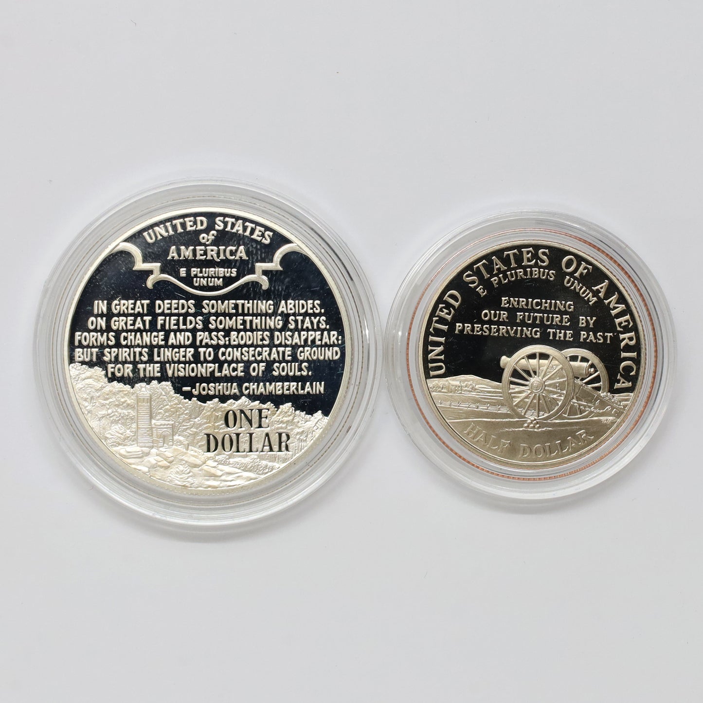 1995 USA Civil War Battlefields Commemorative Coins in Original Case (light wear)