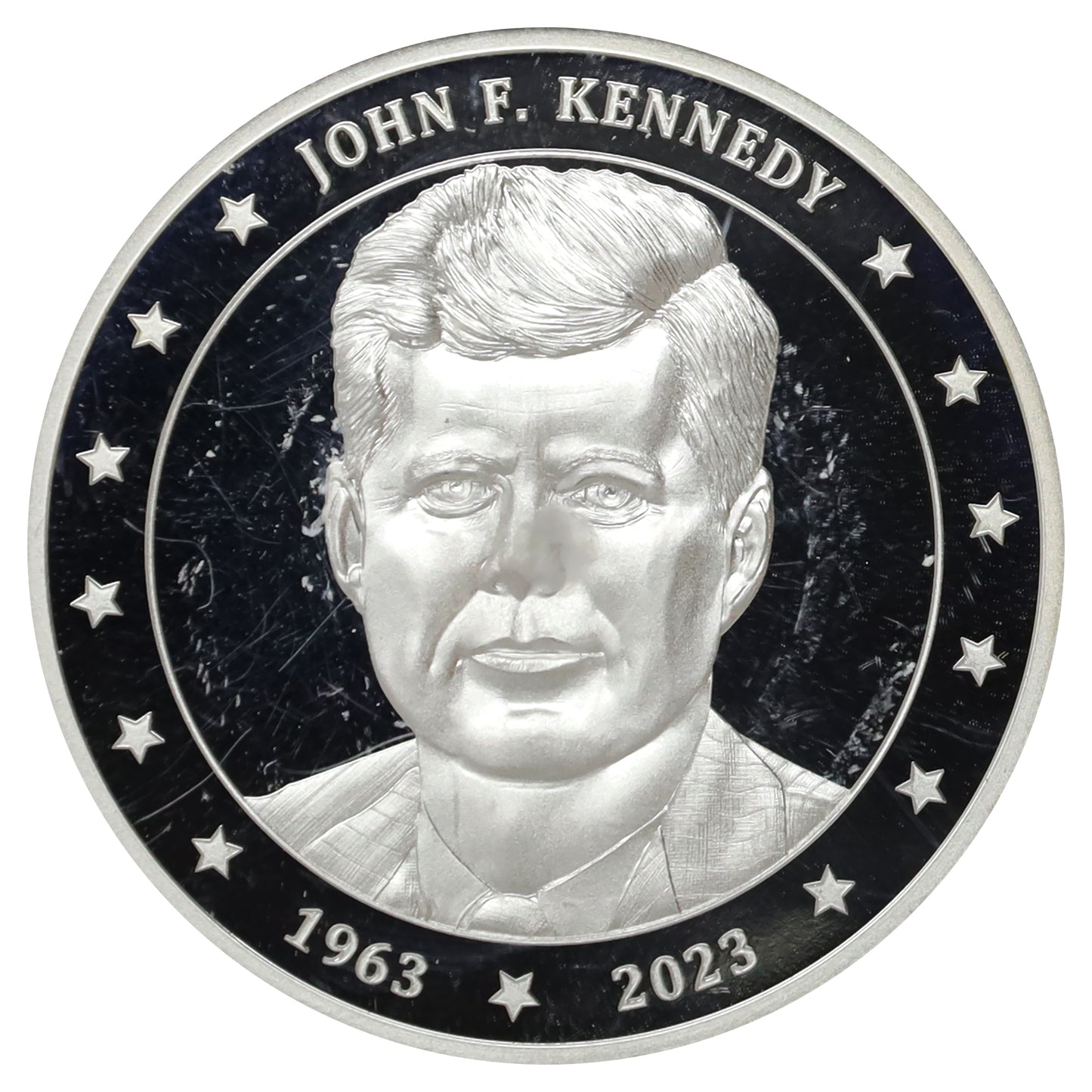2023 Fiji John F. Kennedy .999 Fine Silver Proof Coin with Display Case (No Tax) wear