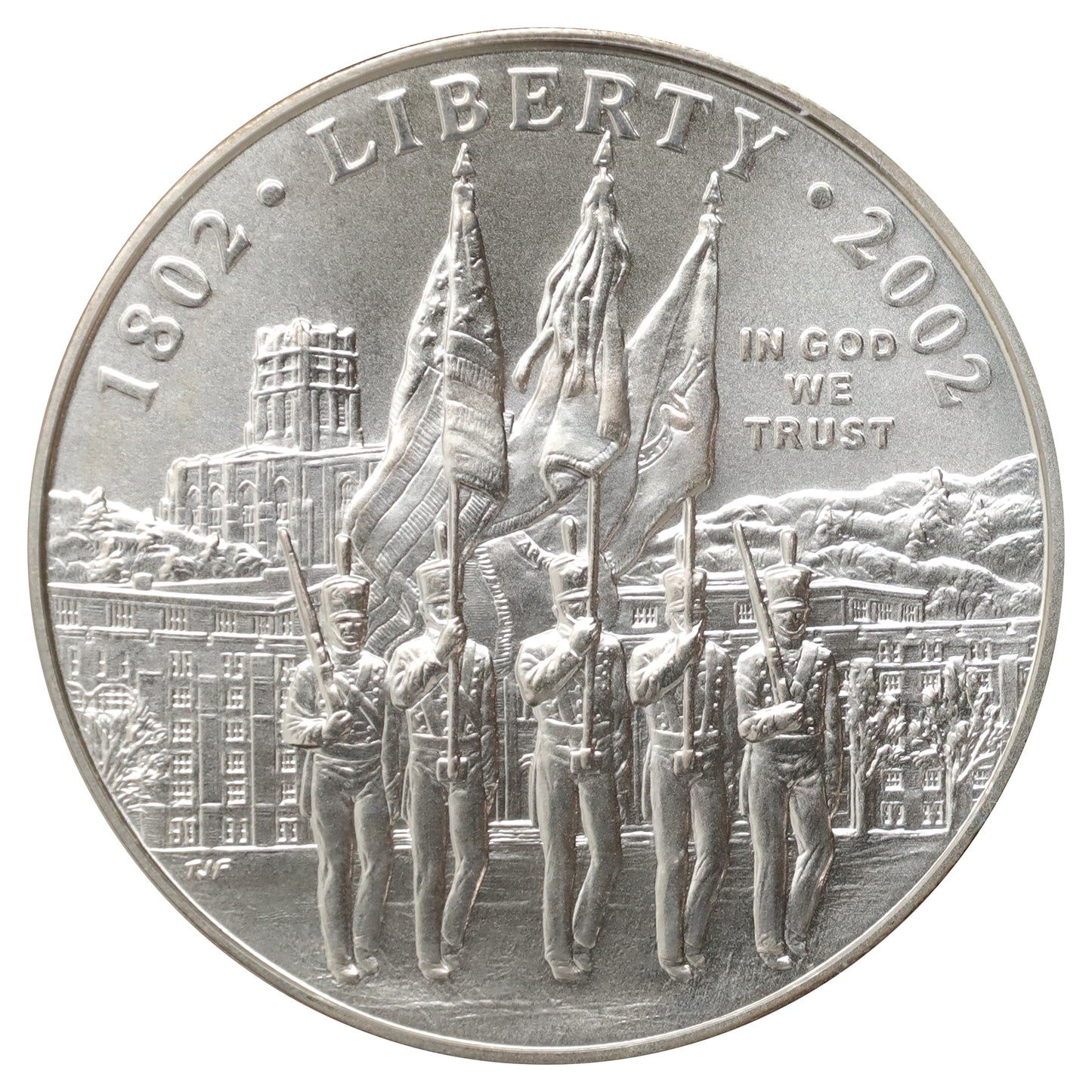2002 USA West Point Bicentennial Commemorative .900 Silver Coin with Original Case