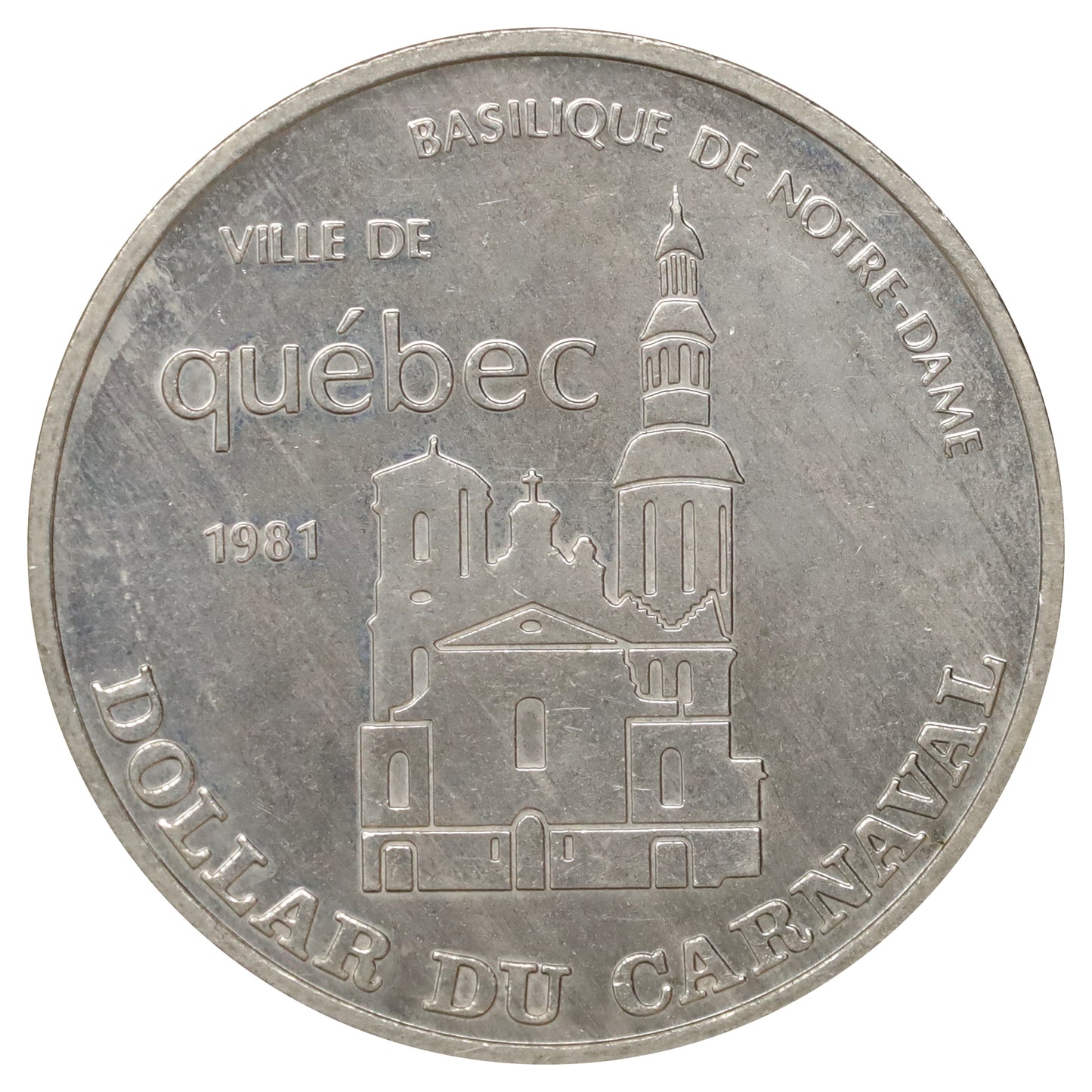 1981 Canada Carnaval de Quebec Bonhomme Souvenir Token (Notre Dame)