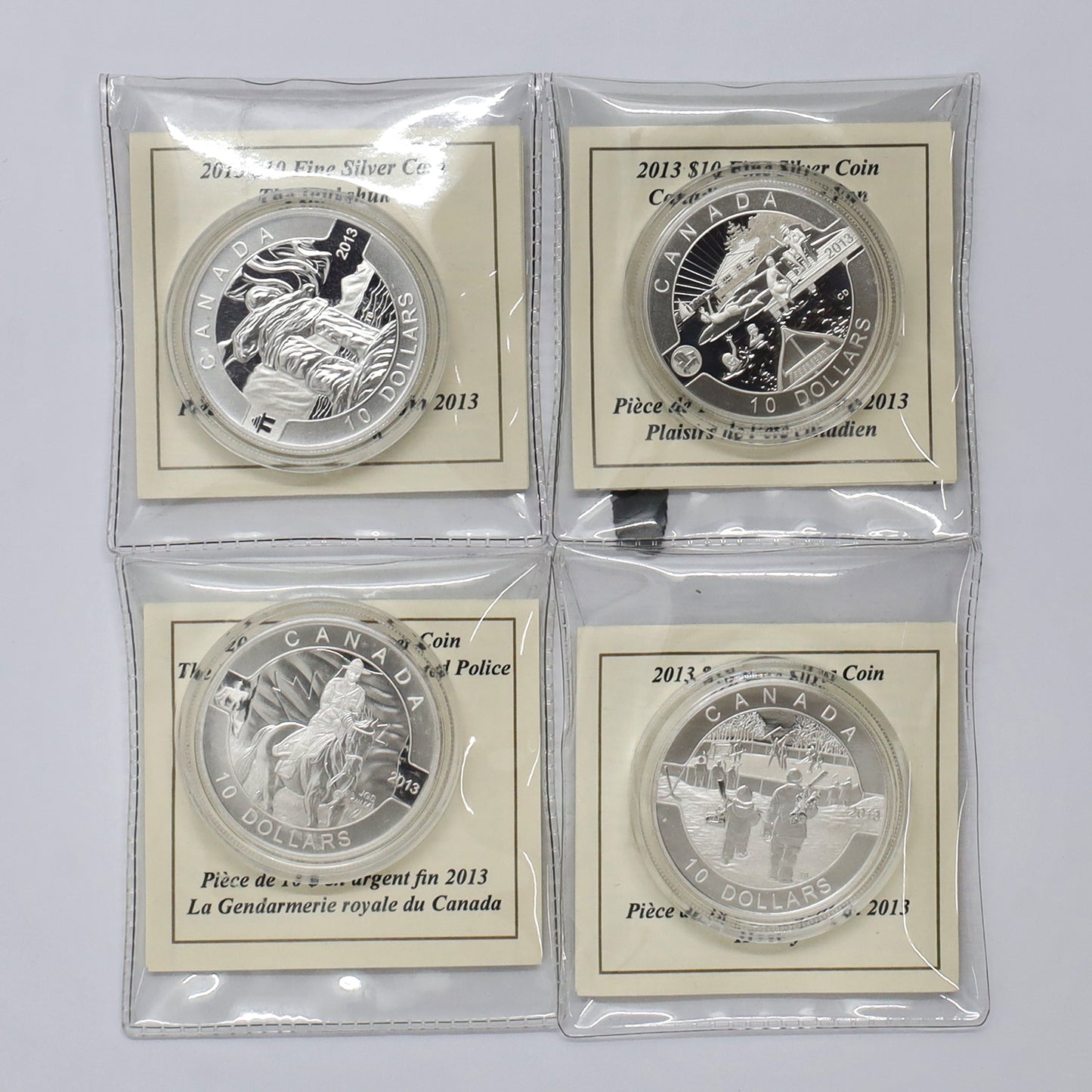 Lot of 4x 2013 $10 O Canada! Fine Silver Coins, 4pcs (No Tax) coins only