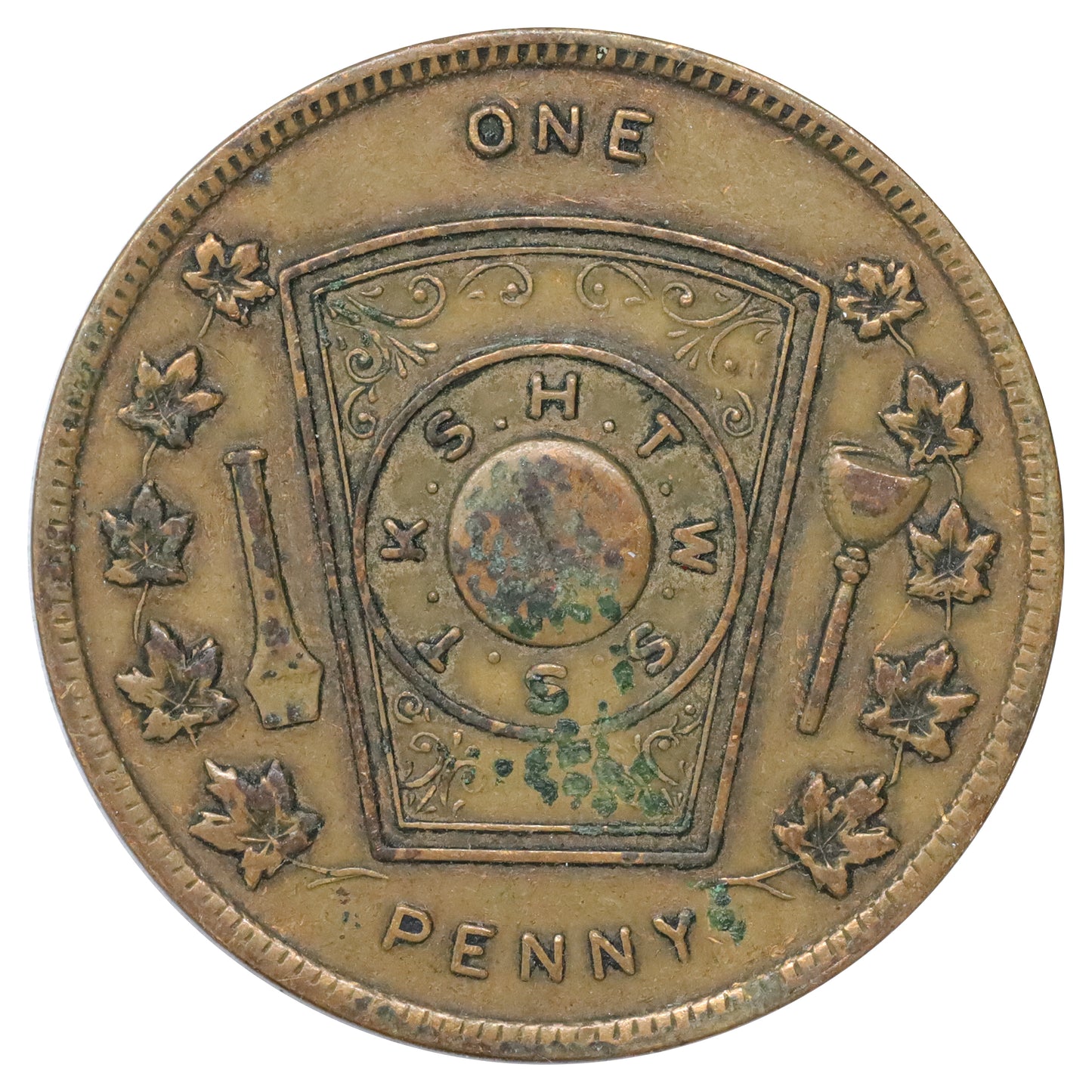 Toronto, ON, St. Patrick Chapter No. 145 Masonic Penny Token