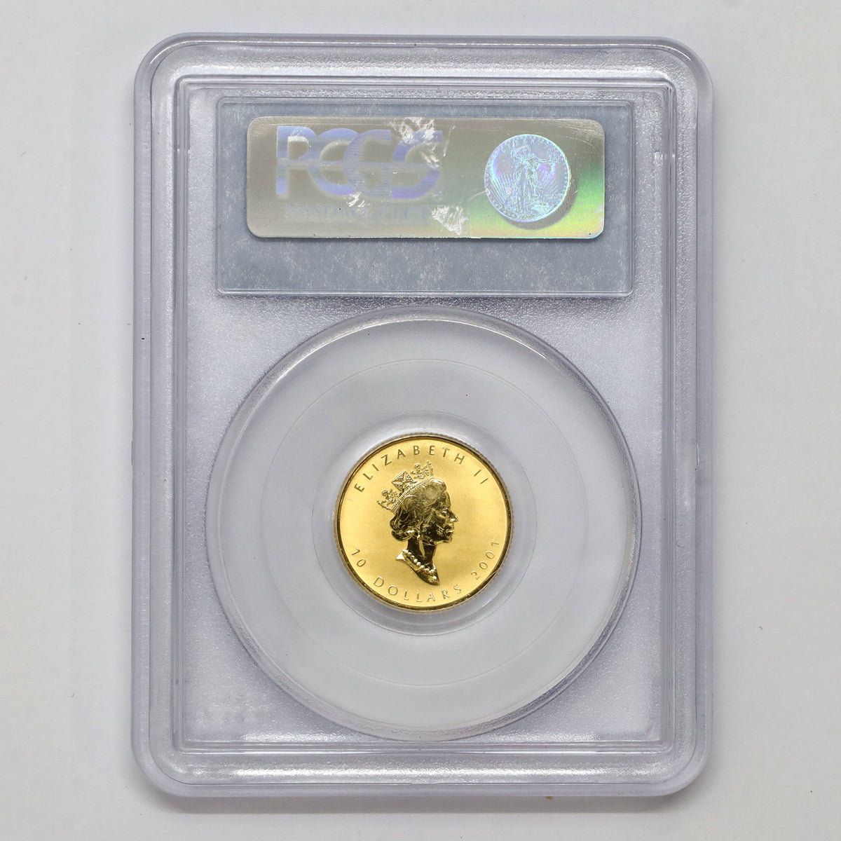 2001 Canada $10 Baselstab Privy 1/4 oz. .9999 Gold Maple Leaf PCGS Cert. SP69 (No Tax)