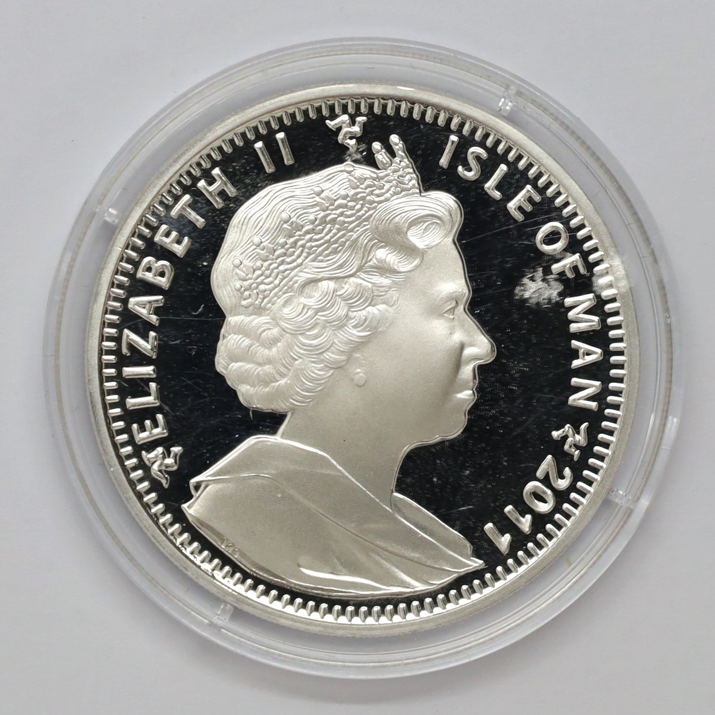 2012 Isle of Man Diamond Jubilee Elizabeth II Head of State Proof Silver Crown (scr. cap)