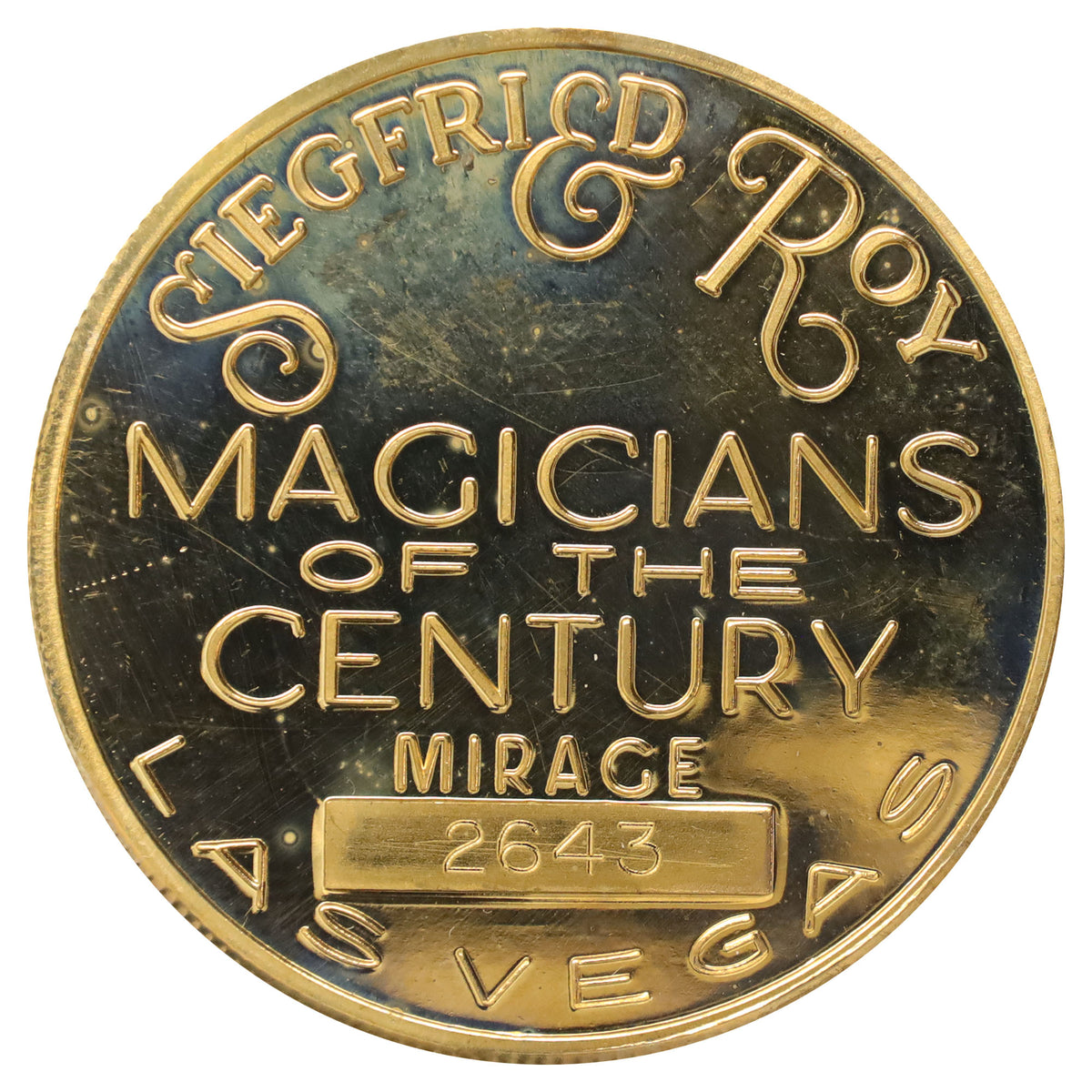 c.1990s Las Vegas Siegfried & Roy Magicians of the Century Souvenir Medallion (issues)