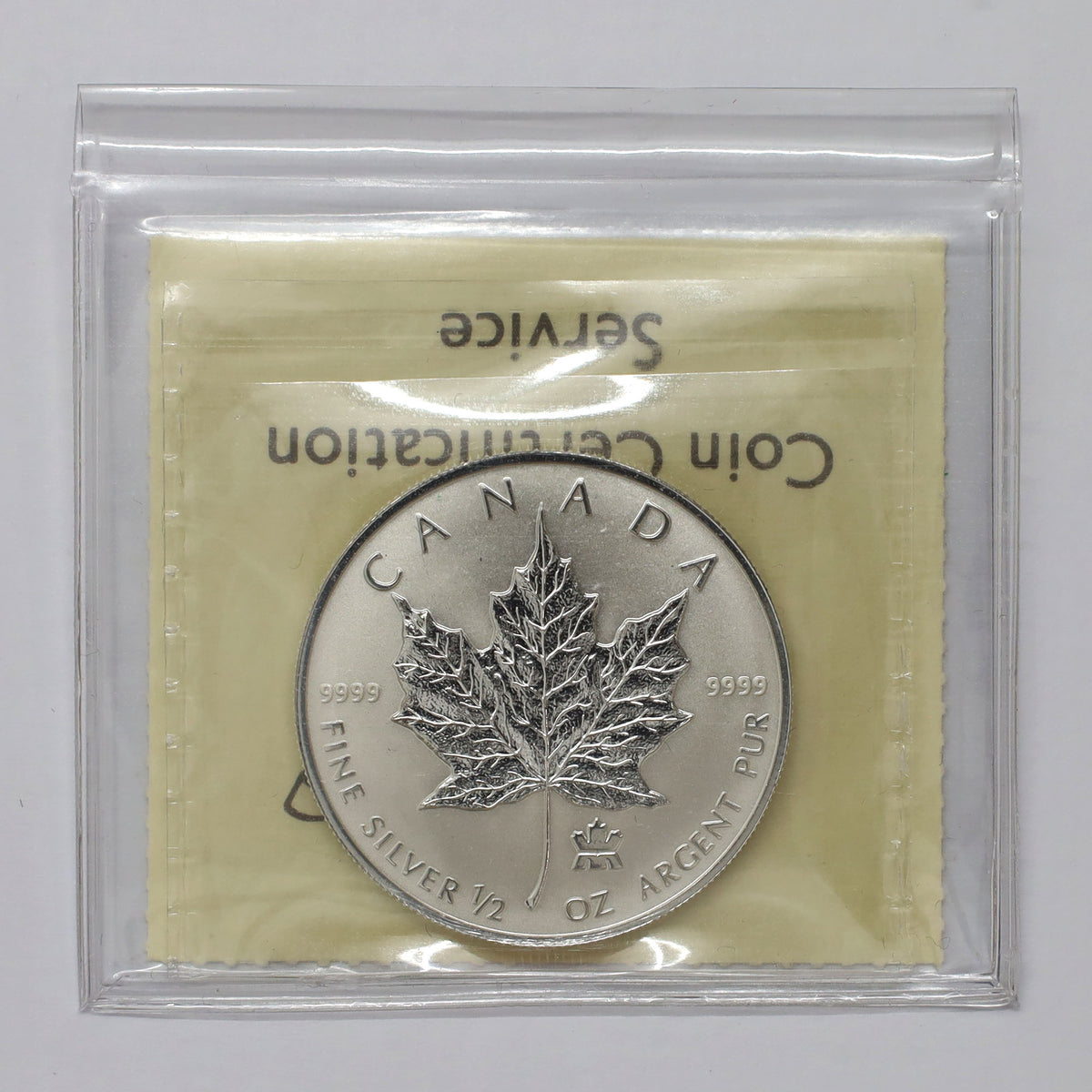 2004 Canada $4 RCM Privy Mark 1/2oz. .9999 Silver Maple Leaf ICCS Cert. SP66 (No Tax)