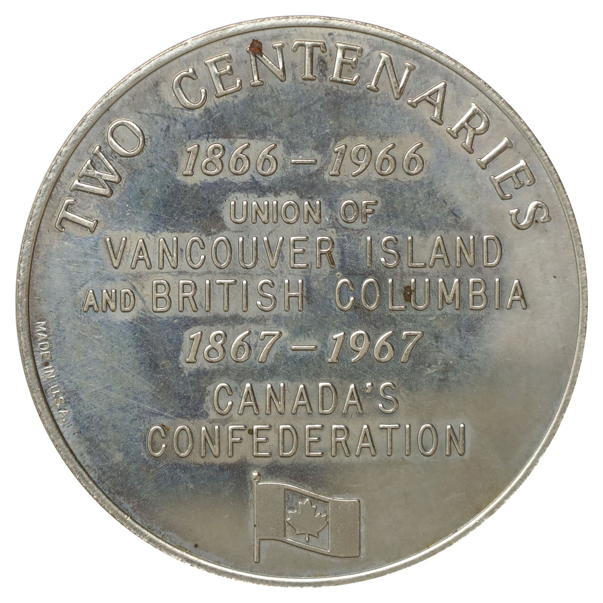1967 Canada Vancouver Island Sam 'N' Sue Double Centennial Commemorative Token