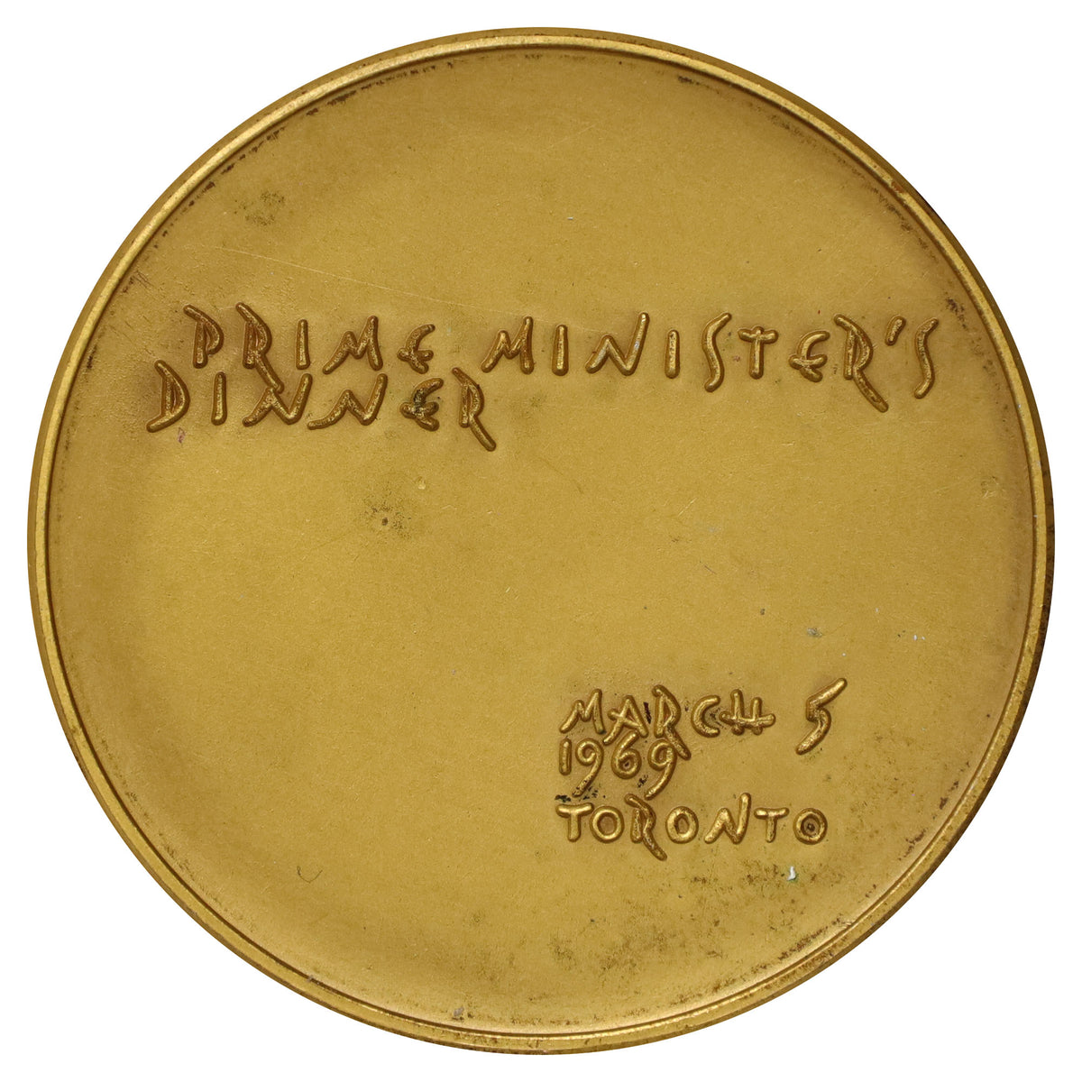 1969 Canada Pierre Elliott Trudeau Prime Minister's Dinner Medallion