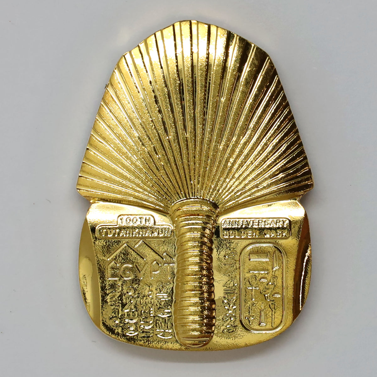 2022 100th Anniversary Tutankhamun 30g Gold-Plated Copper Mask (light wear)
