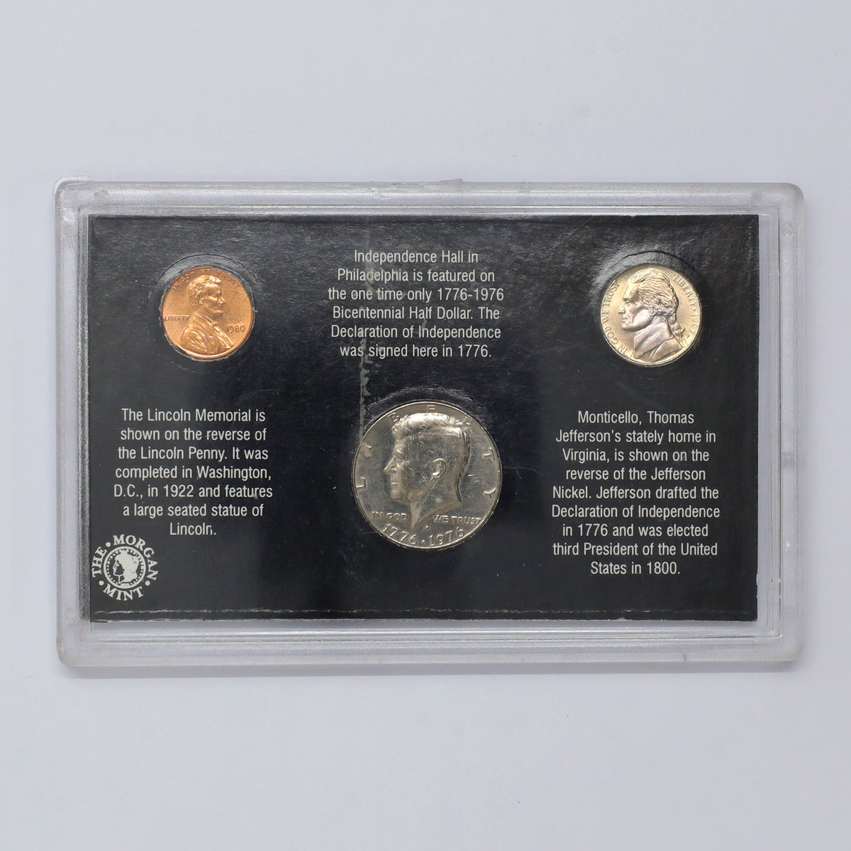 USA Morgan Mint U.S. Monument Coin Collection 3-Coin Novelty Set (light wear)