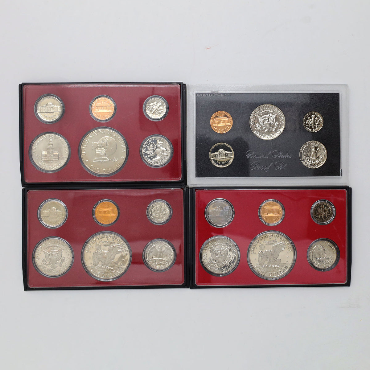 Lot of 4x 1972-1975 USA Proof Sets, 4pcs (issues)