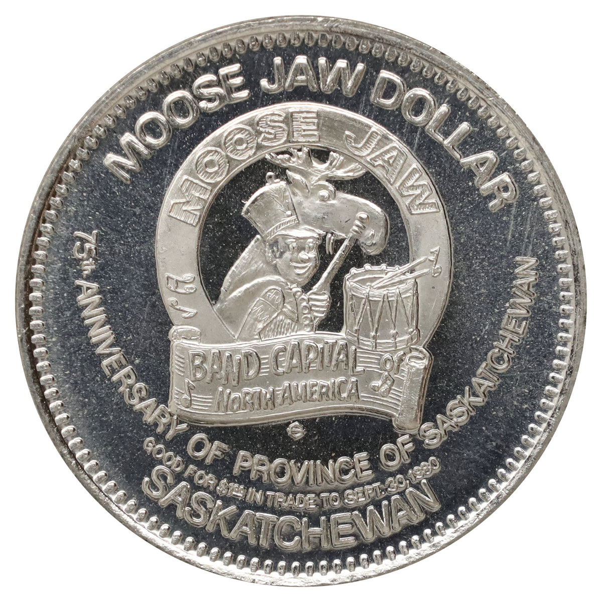 1980 Moose Jaw, SK, Wild Animal Park 50 Year Souvenir Dollar