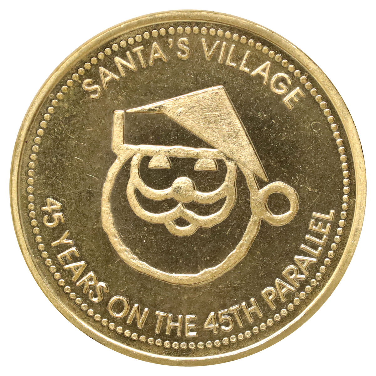2000 Bracebridge, ON, Santa's Village 45th Anniversary Gold-Plated Token