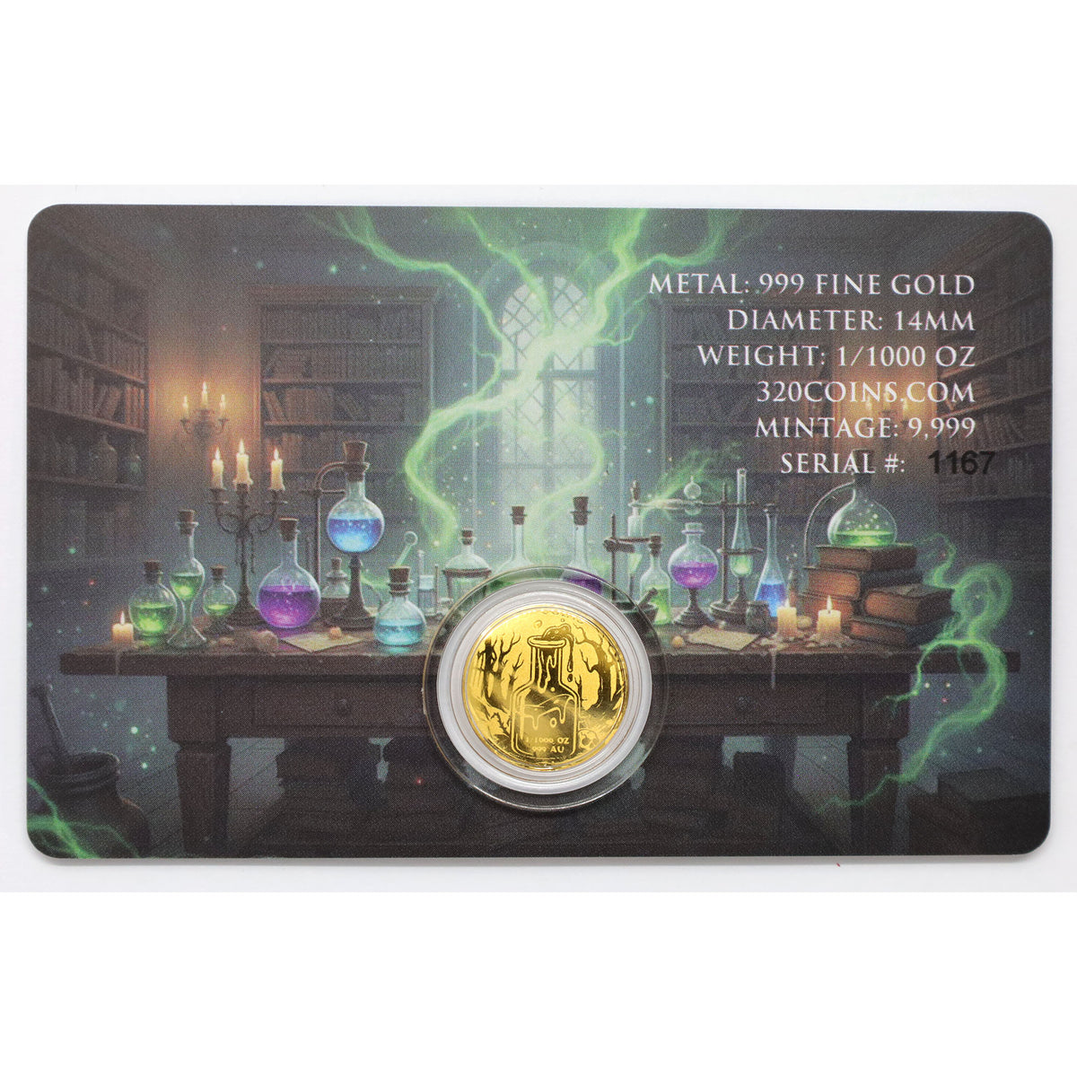2026 Jekyll & Hyde 1/1000 oz. .999 Fine Gold in Card (No Tax)