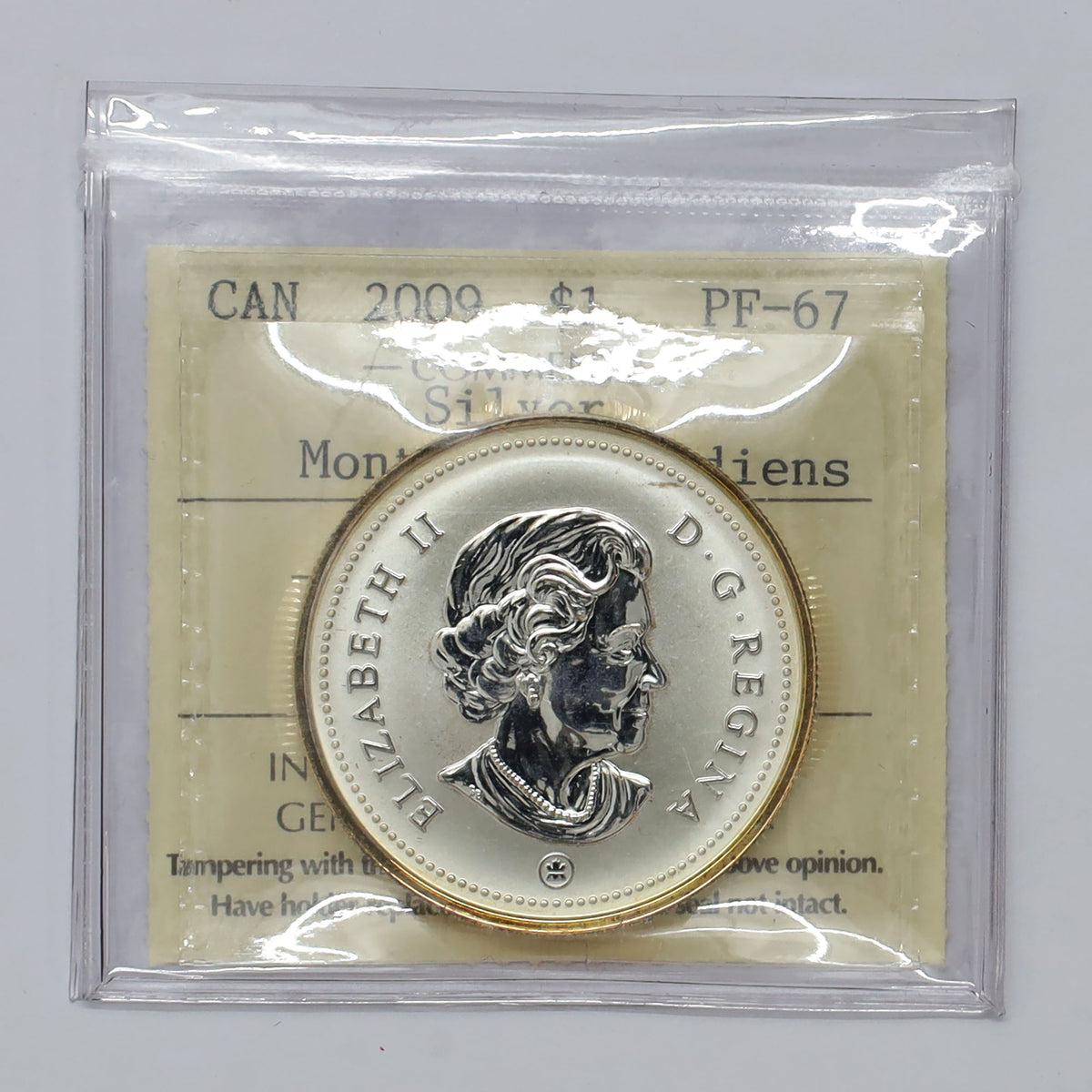 2009 Montreal Canadiens Proof .925 Silver Dollar 100th Anniversary ICCS Certified PF67