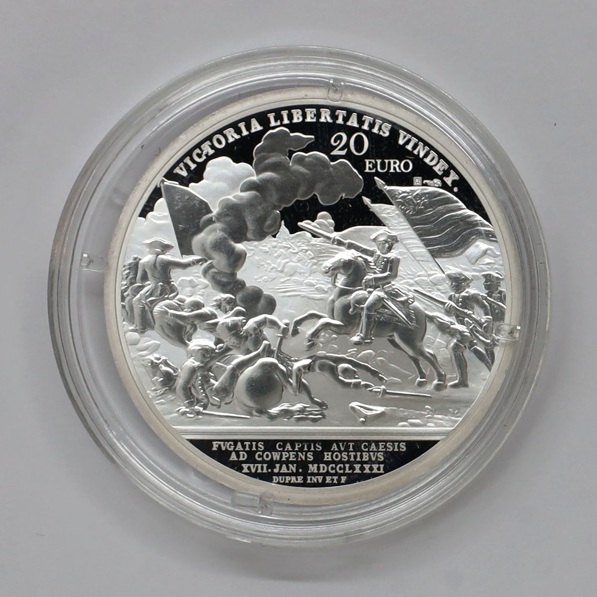 France 2024 20 Euro American Battle of Cowpens .999 Silver in Case (No Tax) minor wear