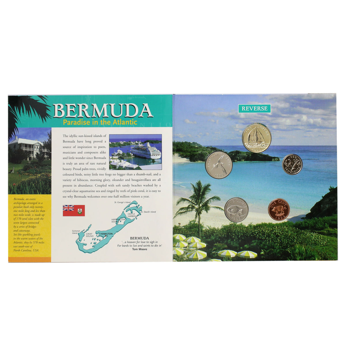 Bermuda 1999 5-Coin Uncirculated Coin Set (minor issues)
