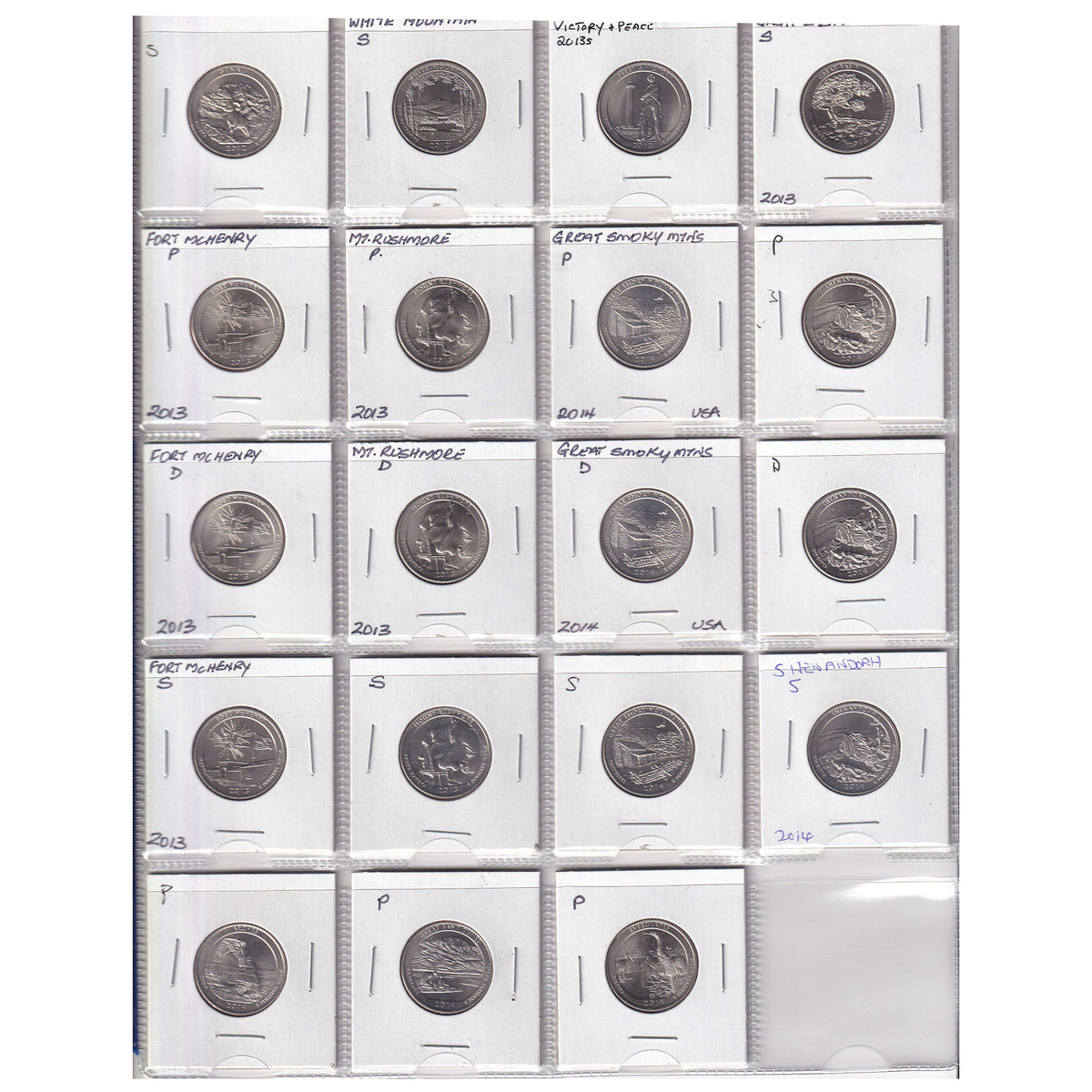 Estate Lot of 276x USA Quarters, Statehood, Territories & National Parks, in Pink Binder