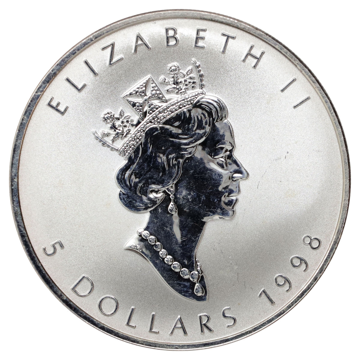 1908-1998 90th Anniversary of the RCM Privy 1oz. Fine Silver Maple Leaf (No Tax) toned