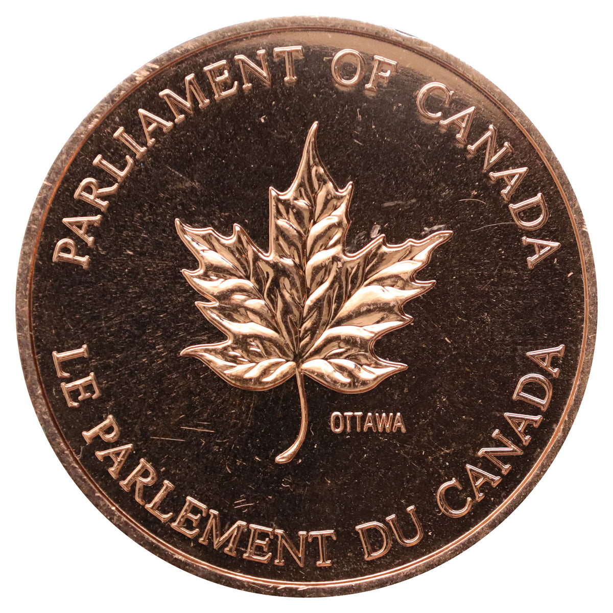 Ottawa, ON, Parliament of Canada Copper Souvenir Medallion