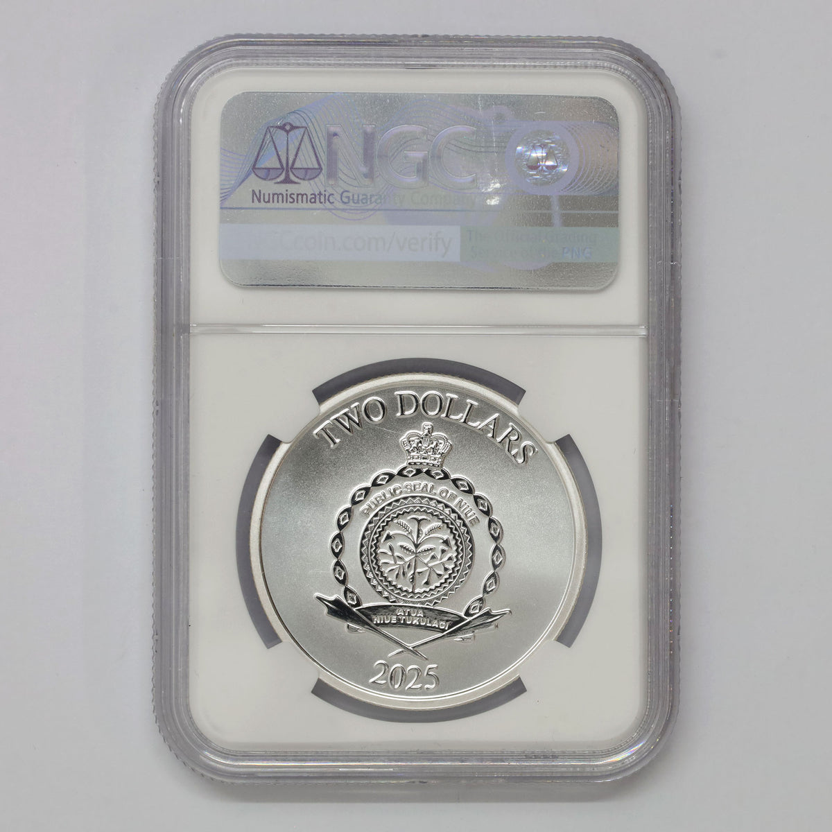 Niue 2025 $2 Truth Series Sword of Truth .9999Ag NGC Cert. MS70 Early Release (No Tax)