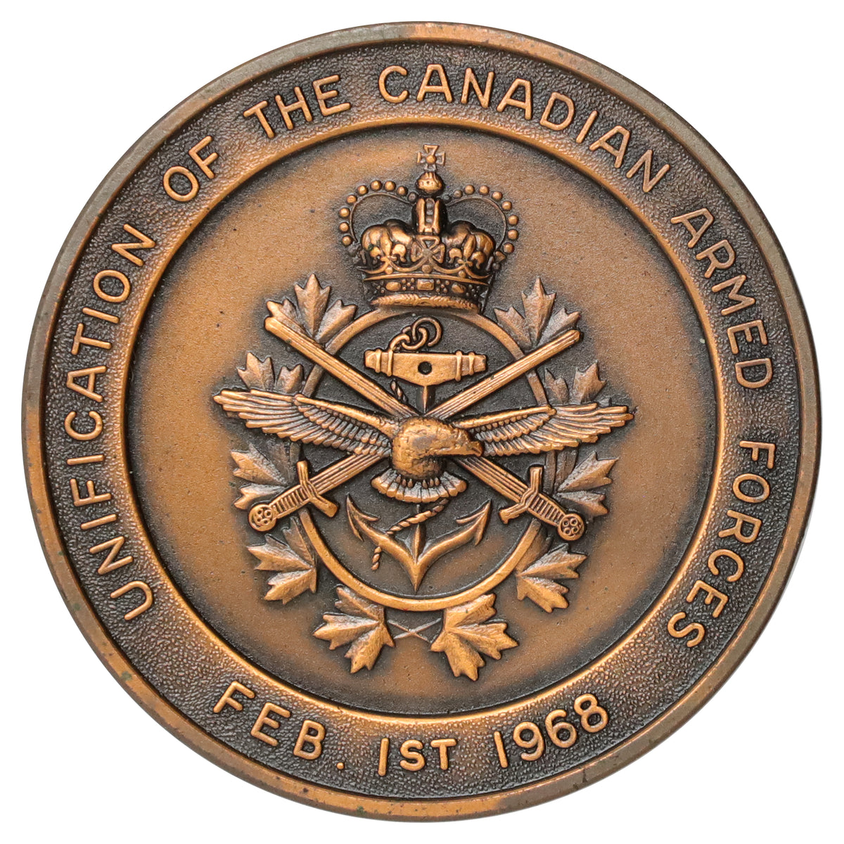 1968 Unification of Canadian Armed Forces Bronze Medal