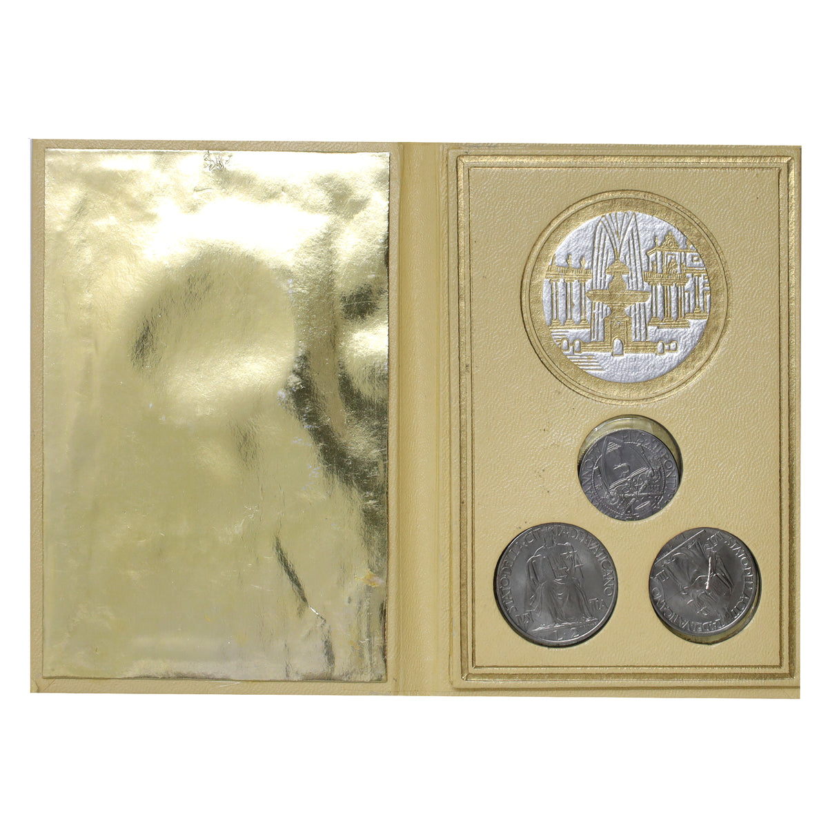 Vatican City 1942 Pope Pius XII Souvenir Medallion Folder (moderate wear)