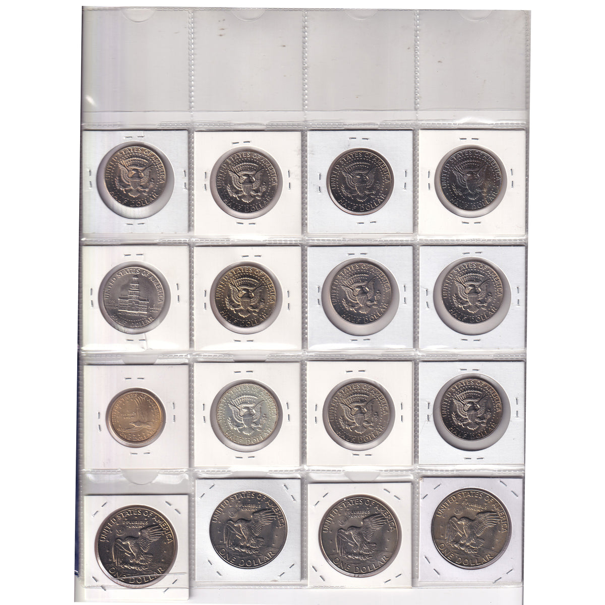 Group Lot of 33x 1970-2000 USA Dollars & Half Dollars, 33pcs