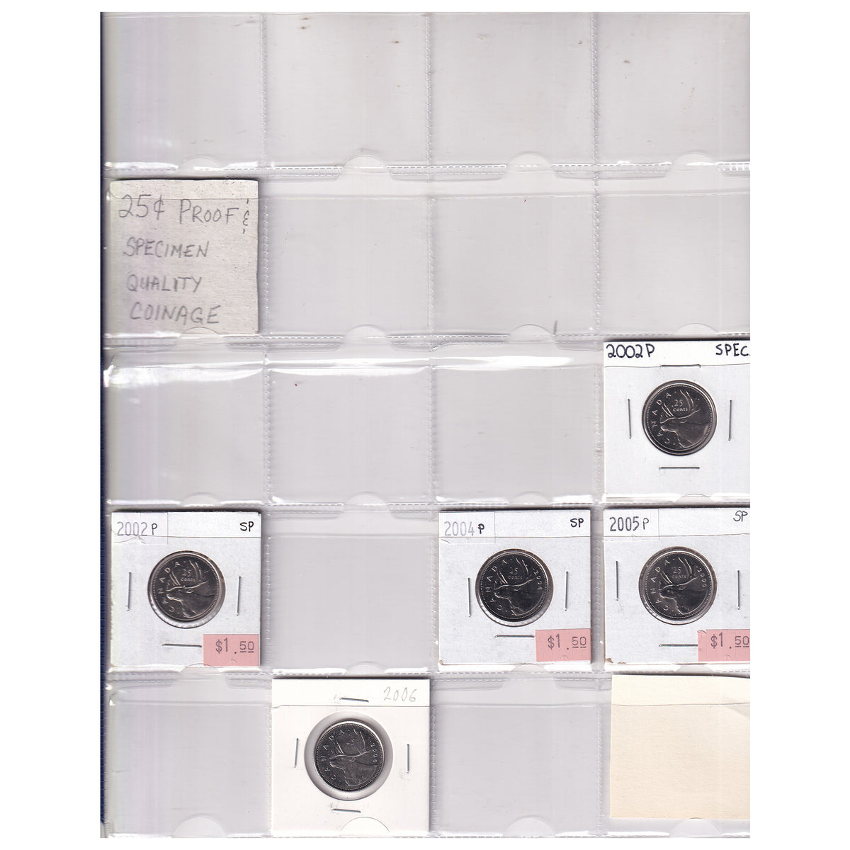 Group Lot of 68x 1980-2024 Canada 10-cents & 25-cents, Includes Proof & Specimen, 68pcs