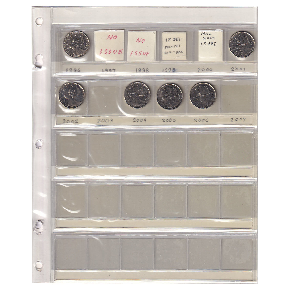 Estate Lot of 32x 1968-2006 Canada 25-cents in Brown Unisafe Album (sold as-is)