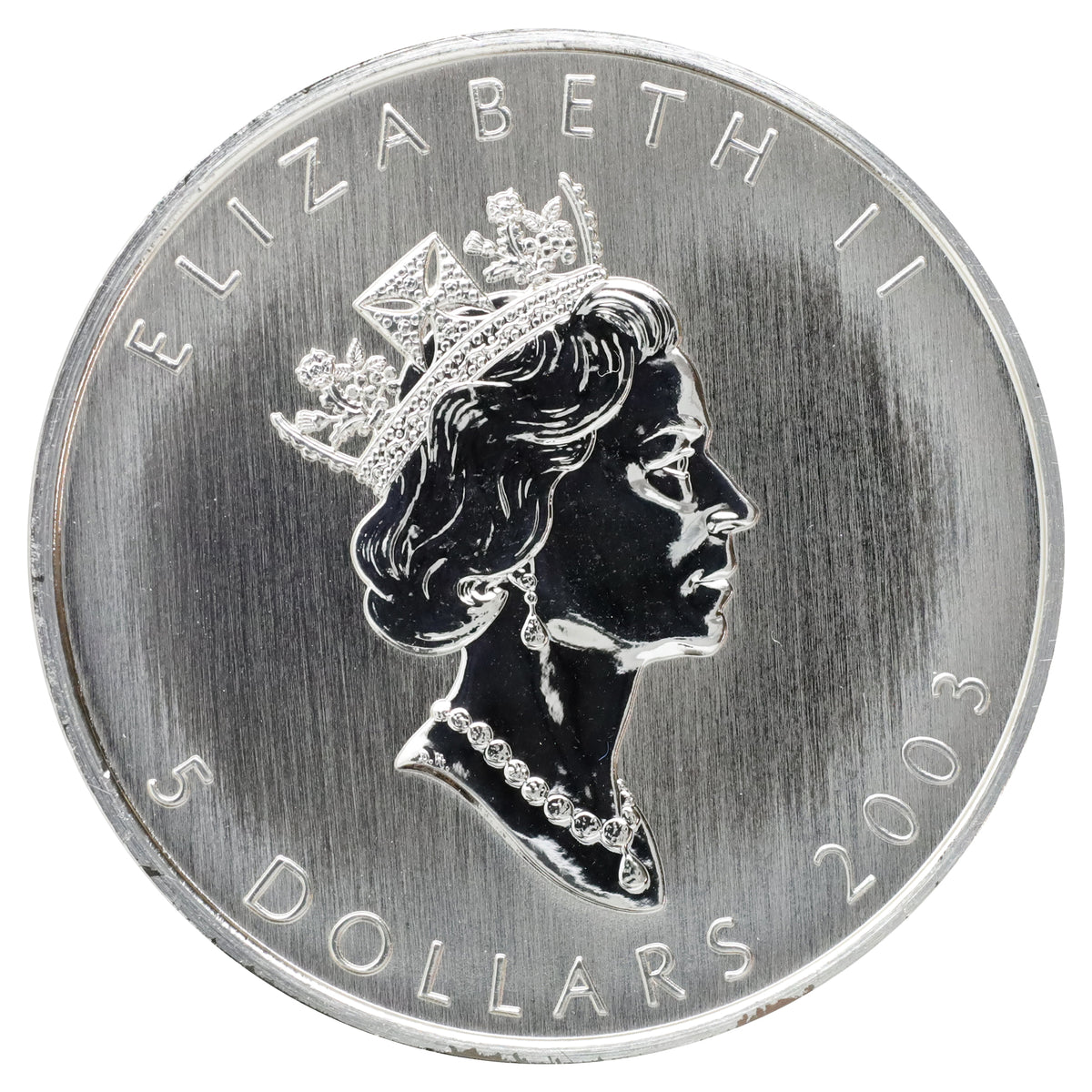 2003 Hologram Commemorative 1oz. Silver Maple Leaf (No Tax) coin only, scr.cap