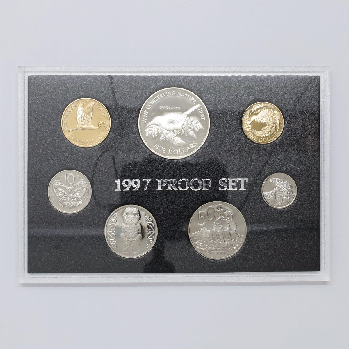 New Zealand 1997 Saddleback 7-Coin Proof Set (minor wear)