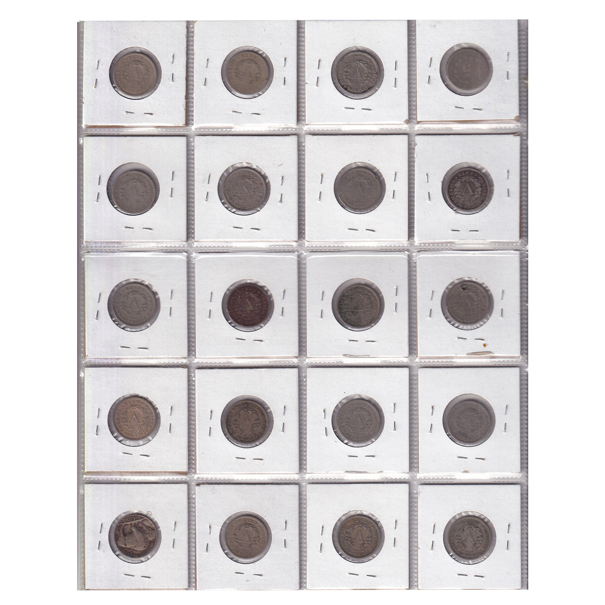 Group Lot of 20x 1867-1916 USA Nickels, Mostly Liberty Head, Filler to VF-EF, 20pcs