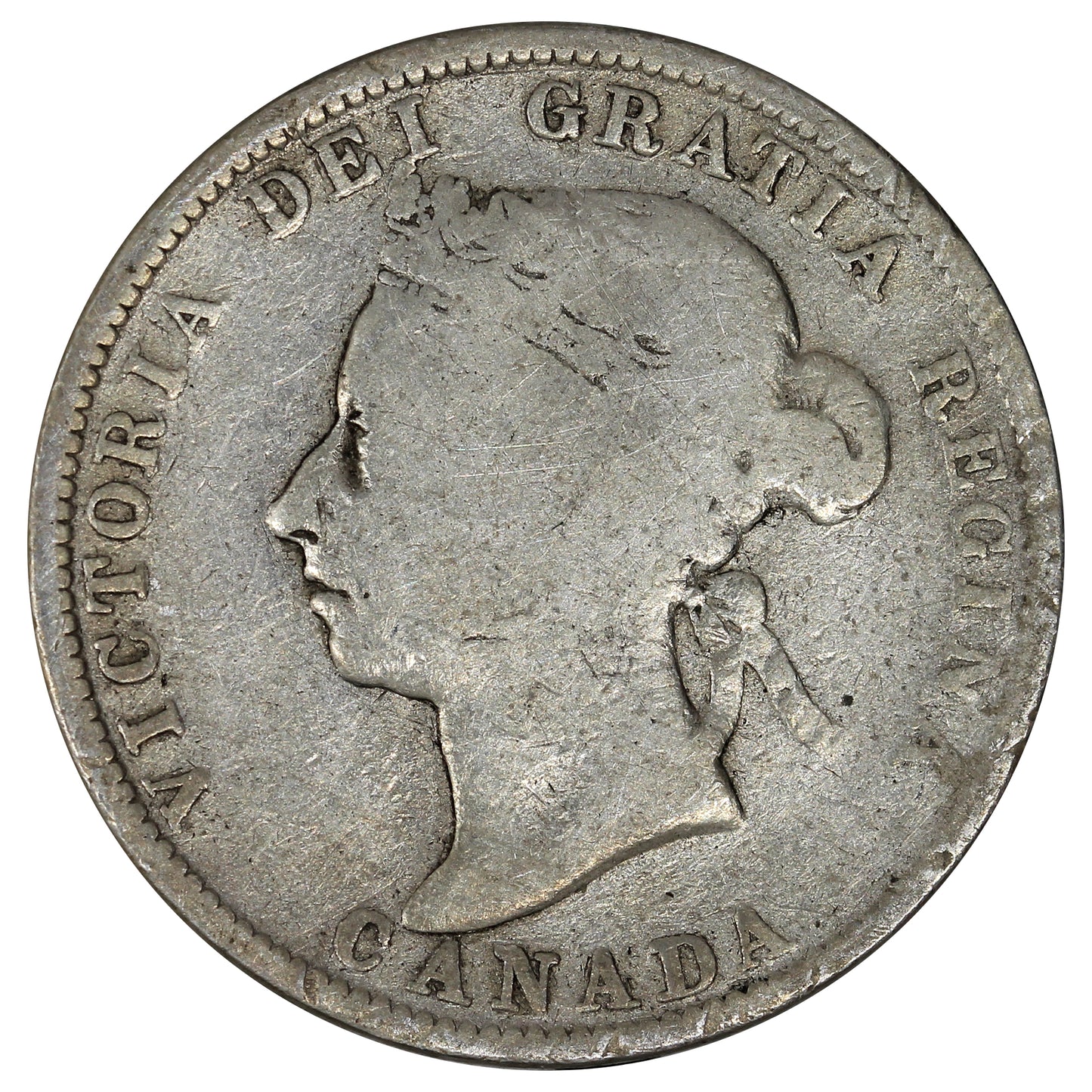 1893 Canada 25-cents G-VG (G6) Scratched, marks, or impaired