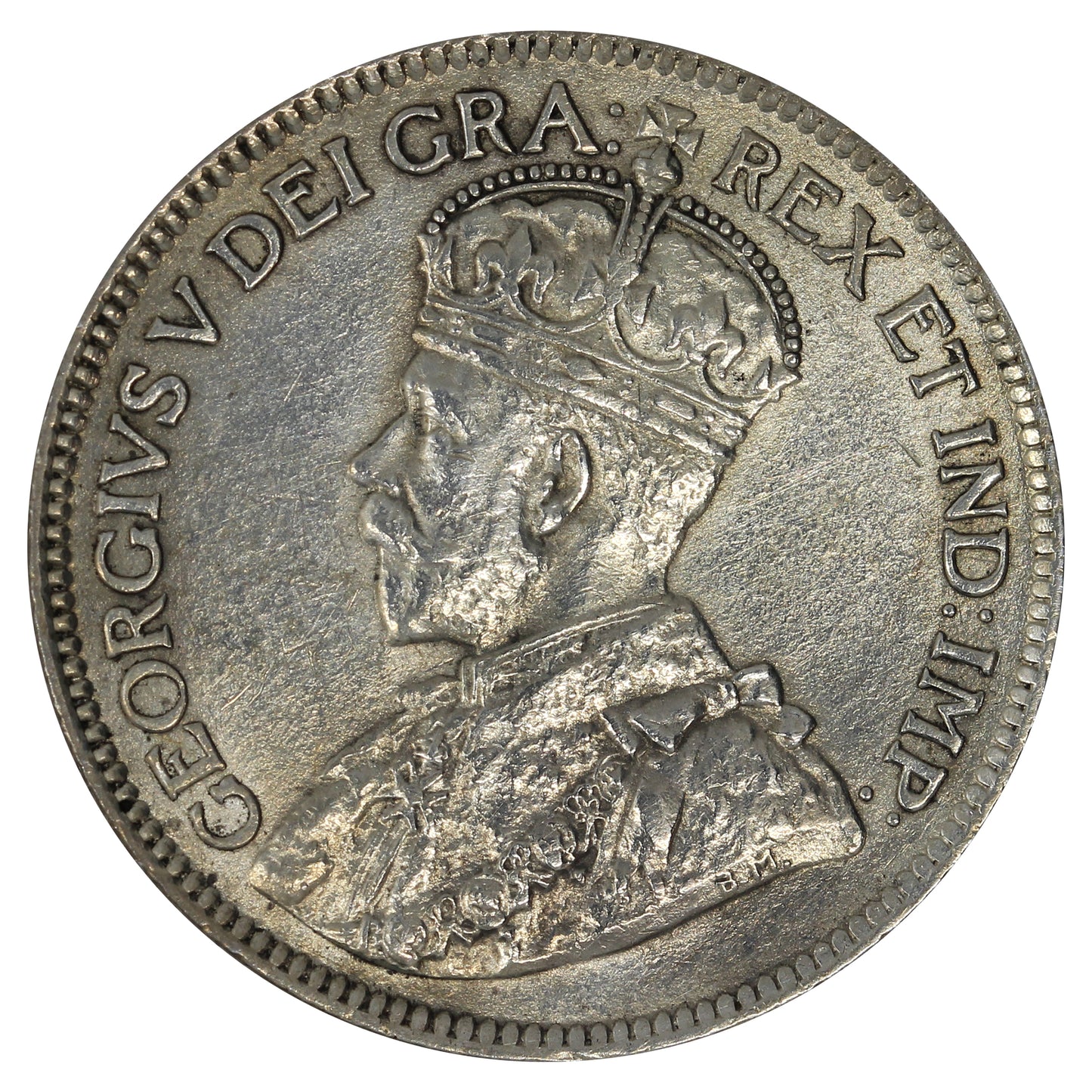 1917C Newfoundland 25-cents Uncirculated (MS60) Cleaned