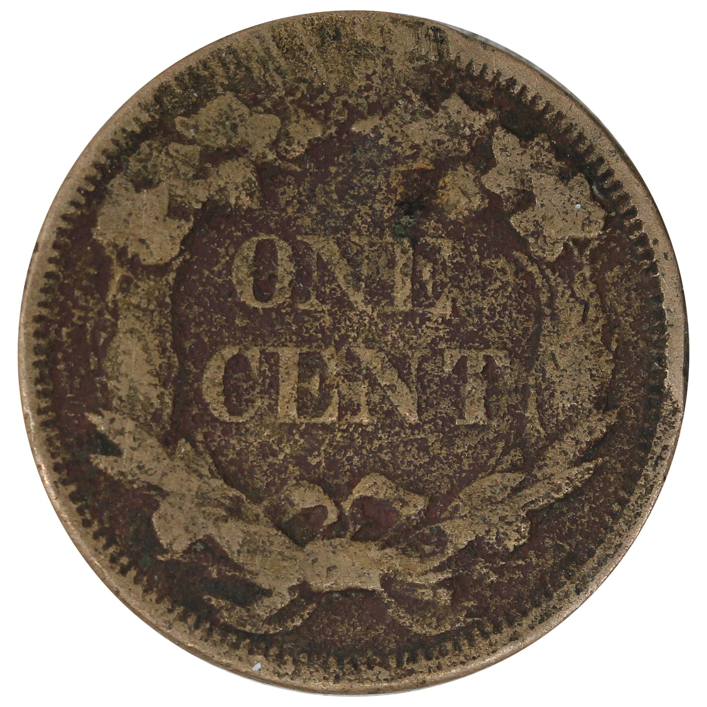 1858 Small Letters USA Cent Fine (F12) Impaired