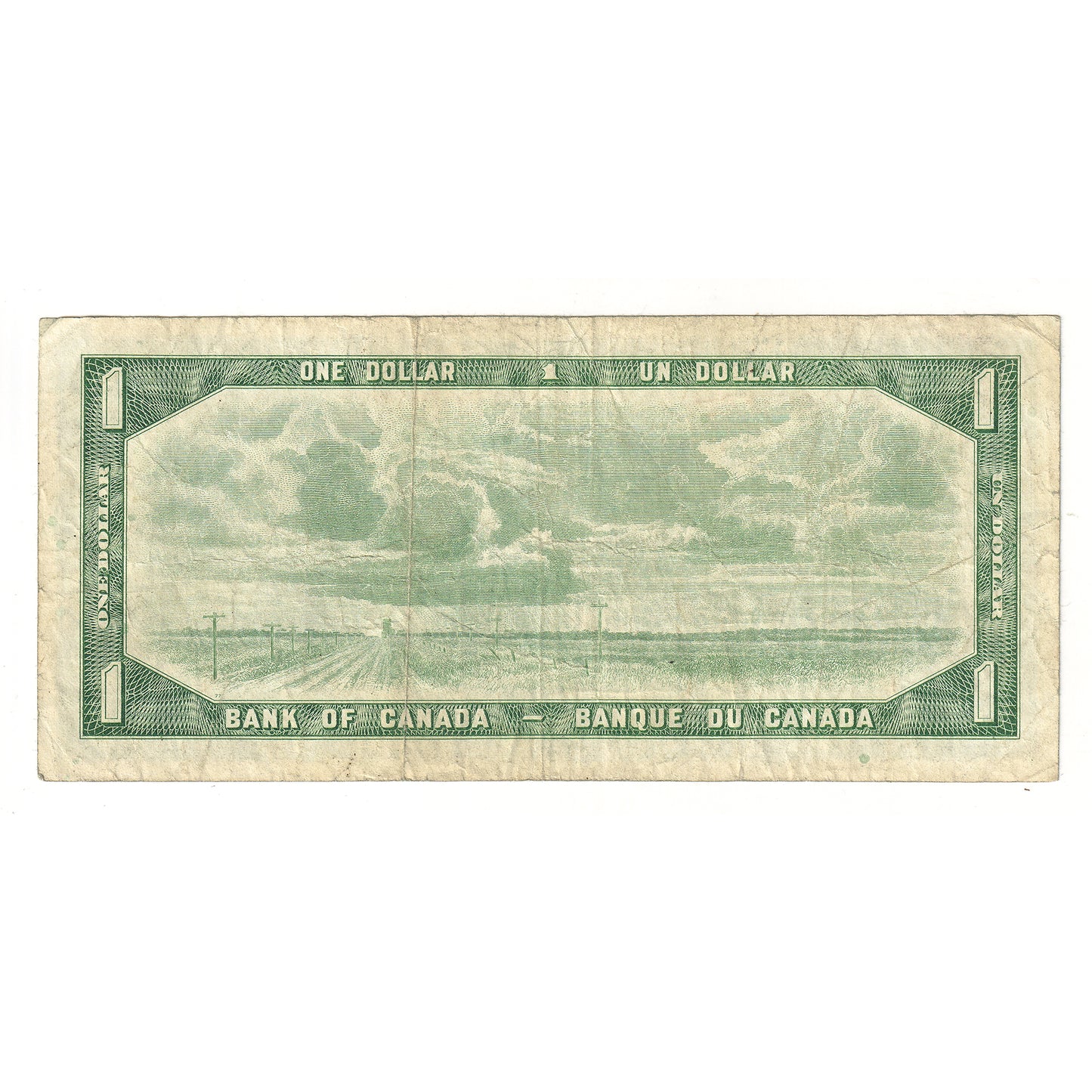 BC-37bA-i 1954 Canada $1 Beattie-Rasminsky, *B/M, No FPN, F (writing)