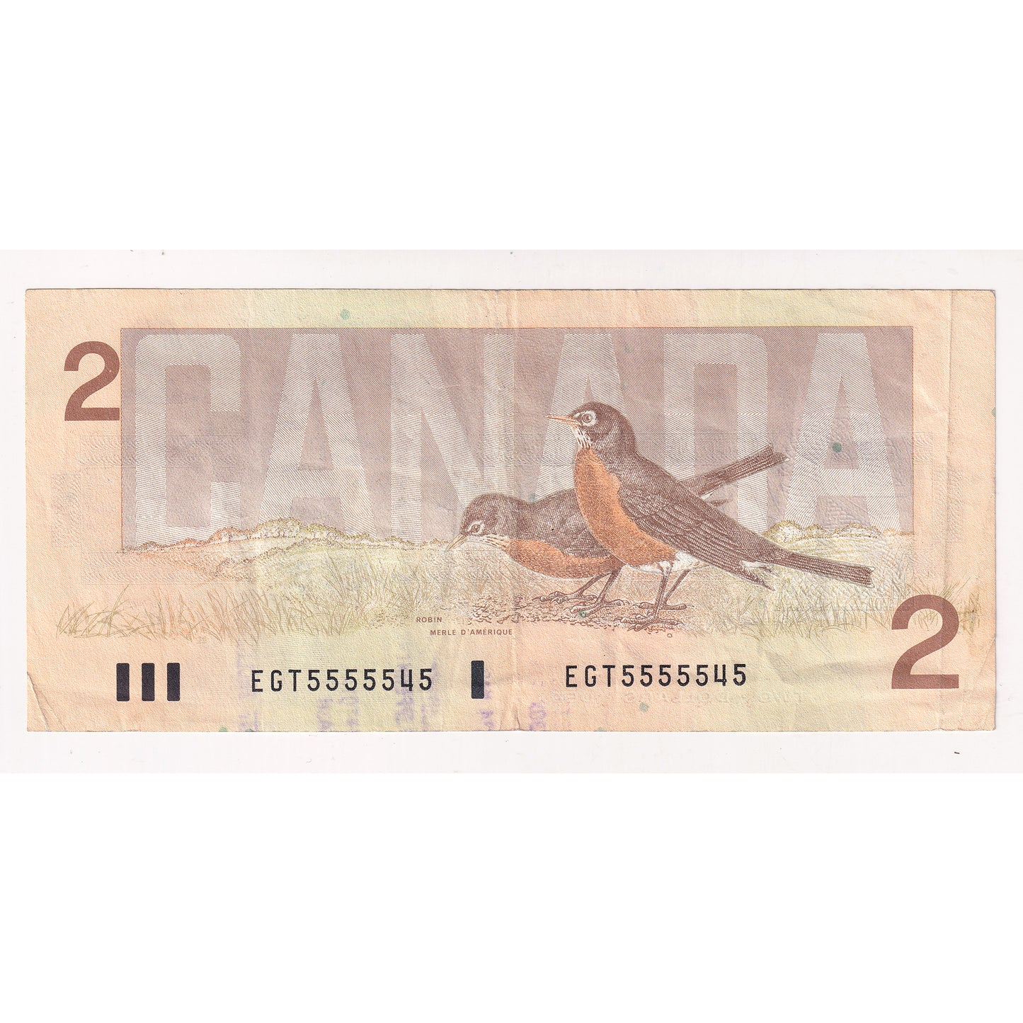 BC-55c-i 1986 Canada $2 Bonin-Thiessen, EGT, Circulated