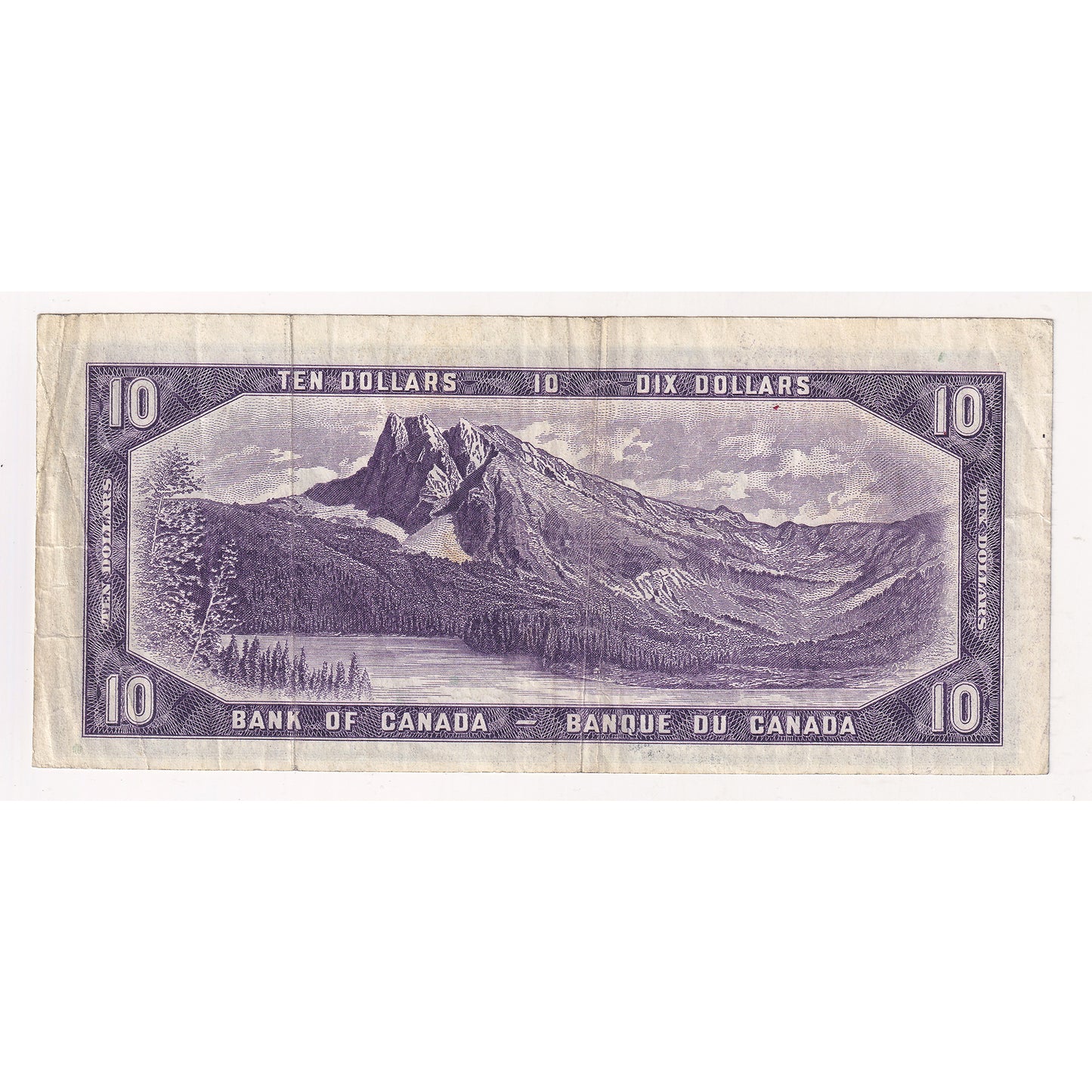 BC-40a 1954 Canada $10 Beattie-Coyne, Neat Number CT6766666, VF