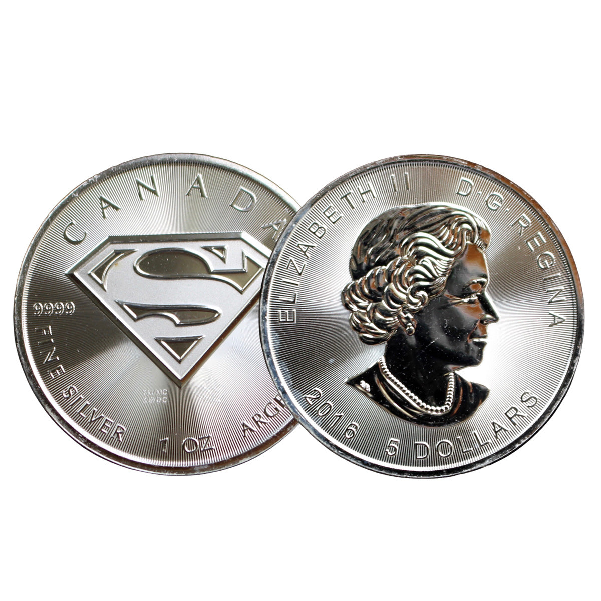 (LPO) 2016 Canada $5 Superman Shield 1oz Silver (TAX exempt) Flaws - NO Credit Card, Paypal.