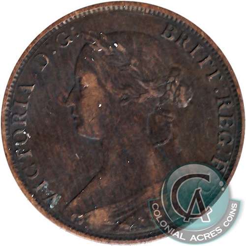 1861 New Brunswick 1-cent Very Fine (VF20)