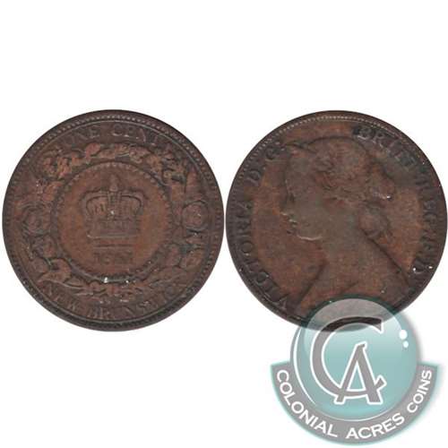 1861 New Brunswick 1-cent VG-F (VG10)