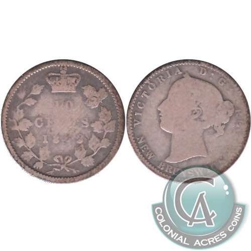 1862 DP 2 New Brunswick 10-cents Good (G4) $