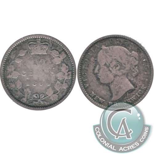 1864 New Brunswick 10-cents Fine (F12) $