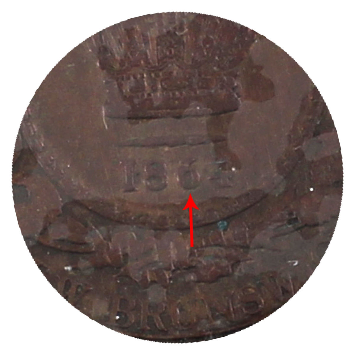 1864 Tall 6 New Brunswick 1-cent ICCS Certified VG10 Cleaned