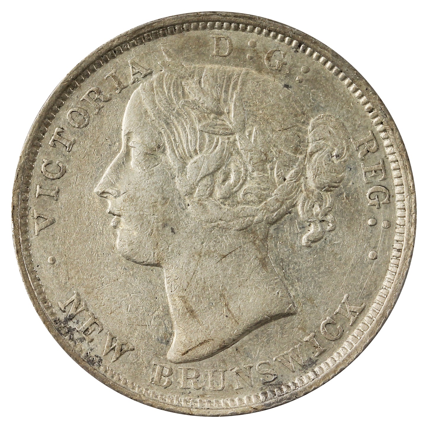 1864 New Brunswick 20-cents Extra Fine (EF40) $