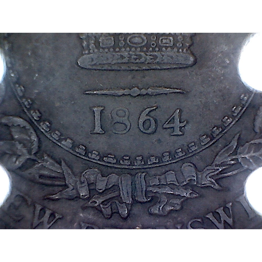 1864 Tall 6 New Brunswick 1-cent Extra Fine (EF40) $