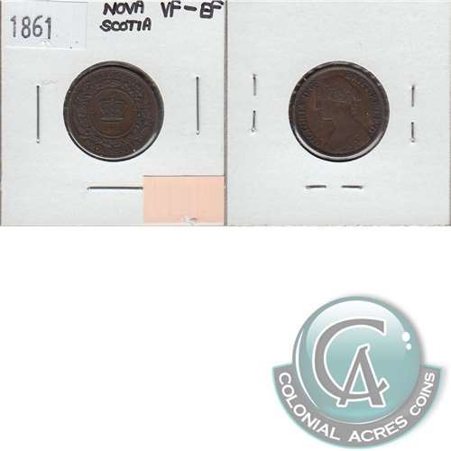 1861 Nova Scotia 1/2 Cent VF-EF (VF30)